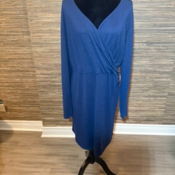 George Wrap Dress Blue - Picture 1 of 4